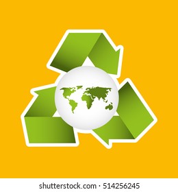 globe earth environment eco icon design vector illustration eps 10
