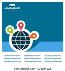 Globe earth flat icons. Vector Concept.