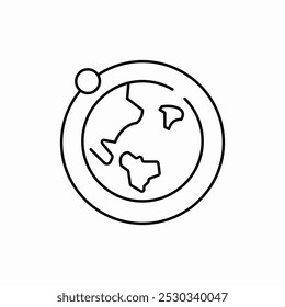 Globe Earth Geografía Icono Signo Vector