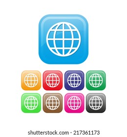 Globe earth icon