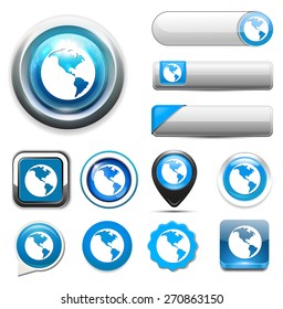 Globe earth icon