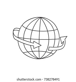 Globe earth icon
