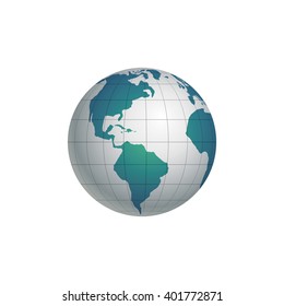 Globe Earth Icon. America