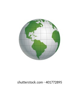 Globe Earth Icon. America