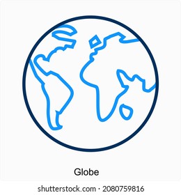 Globe or Earth Icon Concept
