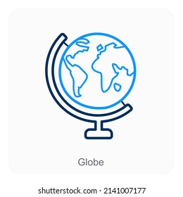 Globe And Earth Icon Concept