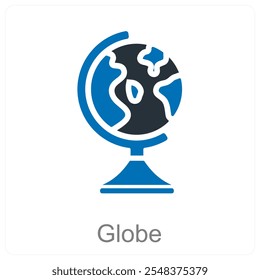 Globo y concepto de icono de la tierra