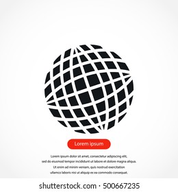 Globe earth icon, flat design best vector icon