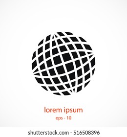 Globe earth icon, flat design best vector icon