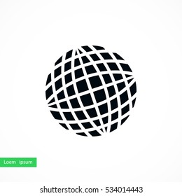 Globe earth icon, flat design best vector icon
