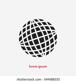 Globe earth icon, flat design best vector icon