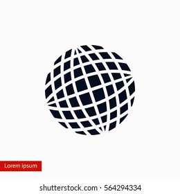 Globe earth icon, flat design best vector icon