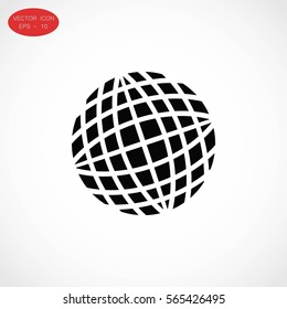 Globe earth icon, flat design best vector icon
