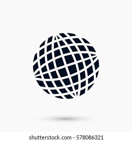 Globe earth icon, flat design best vector icon