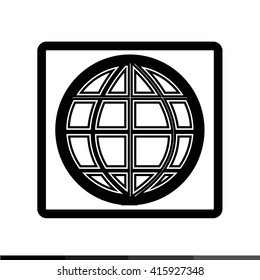 Globe earth icon illustration design