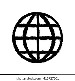 Globe earth icon illustration design