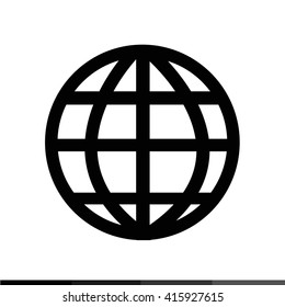 Globe earth icon illustration design