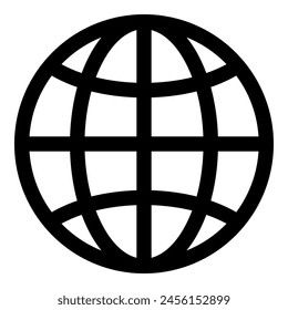 Icono de la tierra del globo aislado sobre fondo blanco