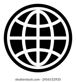 Icono de la tierra del globo aislado sobre fondo blanco
