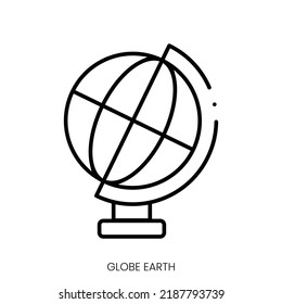 globe earth icon. Linear style sign isolated on white background. Vector illustration