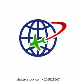 Globe earth icon on white background