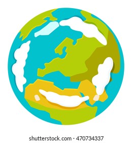 Globe earth icon planet map symbol vector illustration