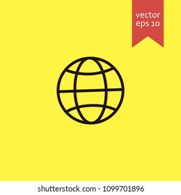 globe earth. globe earth icon. sign design. Vector EPS 10.