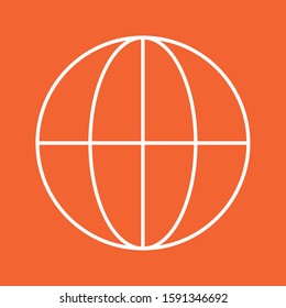Globe, earth icon, stock vector illustration, EPS10.