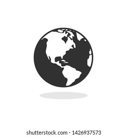 Globe earth icon symbol vector