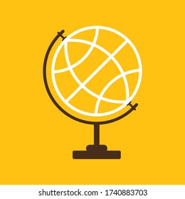 globe earth icon , An earth globe for table decoration , vector , illustrator. 