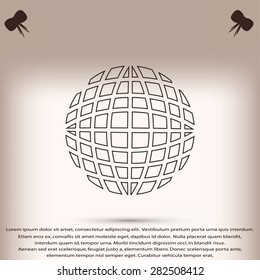 Globe earth icon vctor