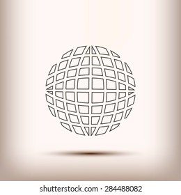 Globe earth icon vctor