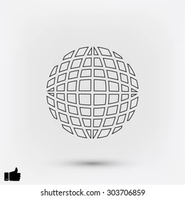 Globe earth icon vctor