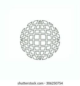 Globe earth icon vctor