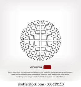 Globe earth icon vctor