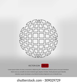 Globe earth icon vctor