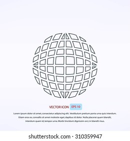 Globe earth icon vctor