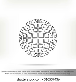 Globe earth icon vctor
