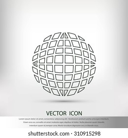 Globe earth icon vctor