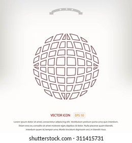 Globe earth icon vctor