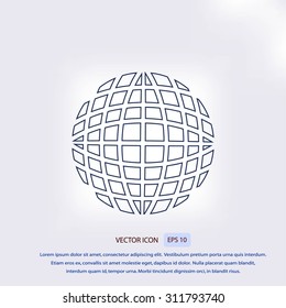 Globe earth icon vctor