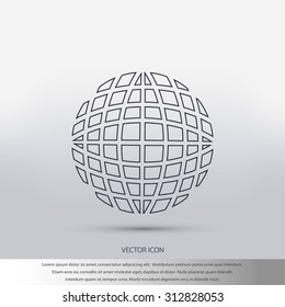 Globe earth icon vctor