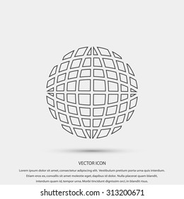 Globe earth icon vctor