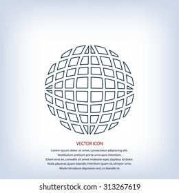 Globe earth icon vctor