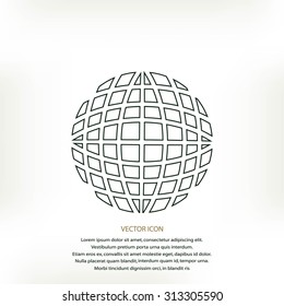 Globe earth icon vctor