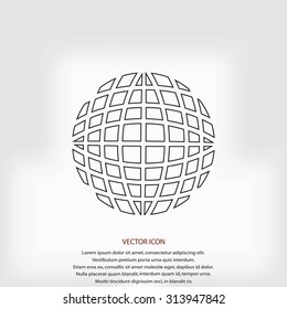 Globe earth icon vctor