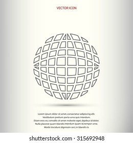 Globe earth icon vctor