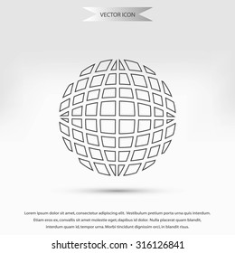 Globe earth icon vctor