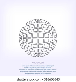 Globe earth icon vctor