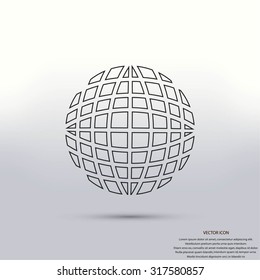 Globe earth icon vctor